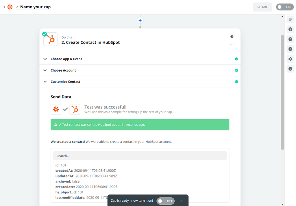 Zapier uygulama testi